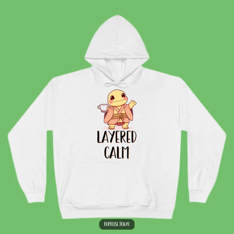 Cozy Funny Kawaii Tortoise Tea Set Hoodie: Comfort and Humorous Style