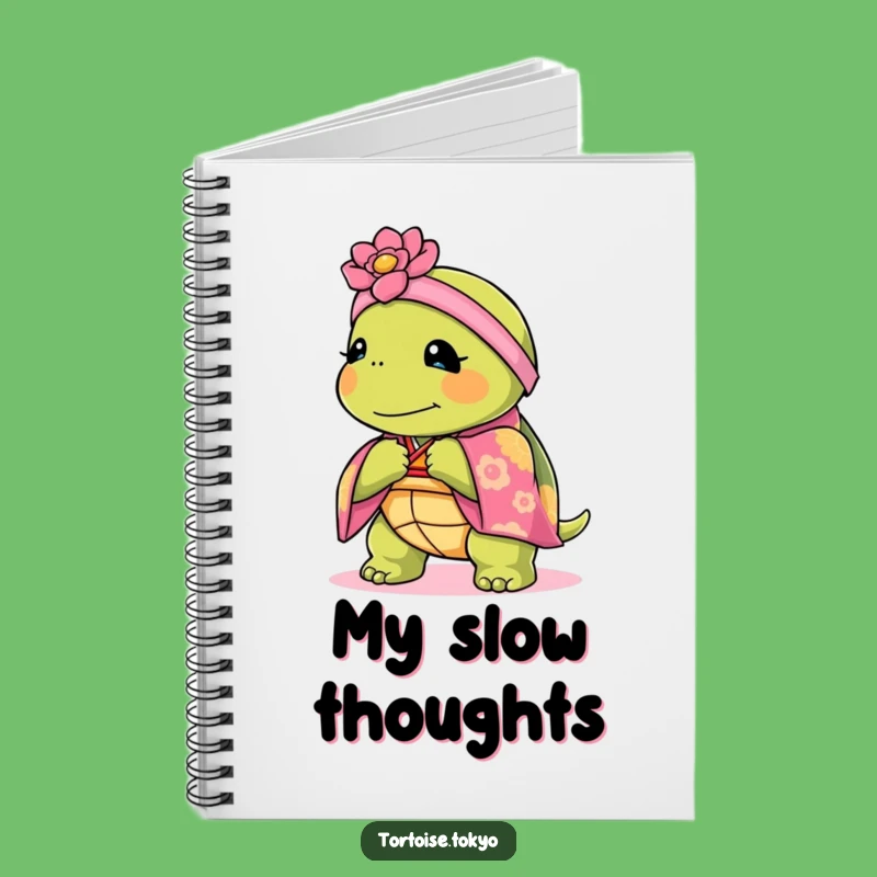 Funny Kawaii Tortoise Kimono Notebook: Jot Down Elegant Thoughts