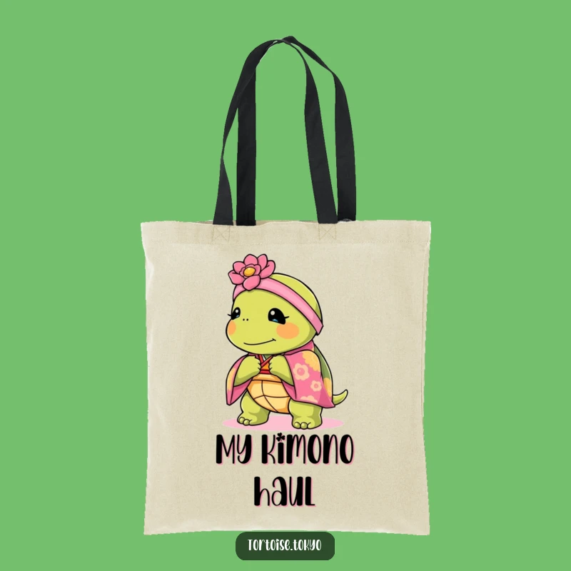 Funny Kawaii Tortoise Kimono Tote Bag: Carry Gracefully